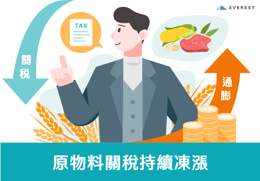 原物料關稅持續凍漲